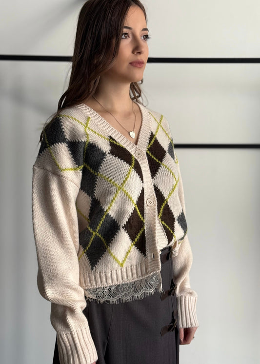 Cardigan PHILIALOFT a rombi
