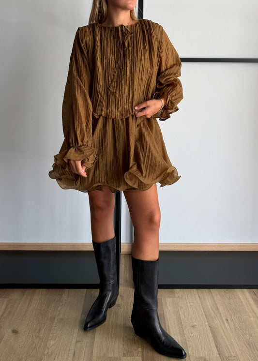 Vestito olio con balze - KONTATTO