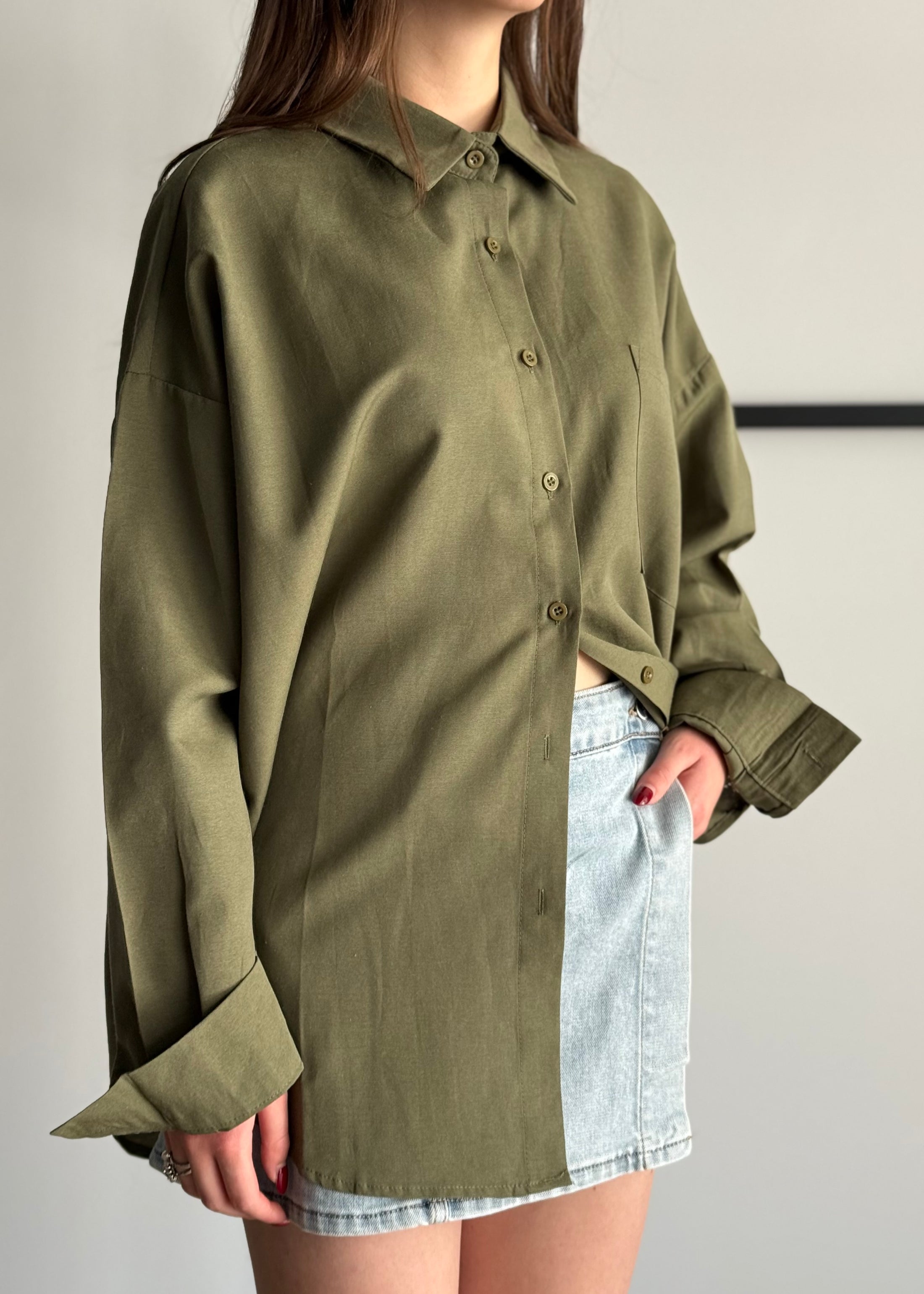 Camicia over militare basic