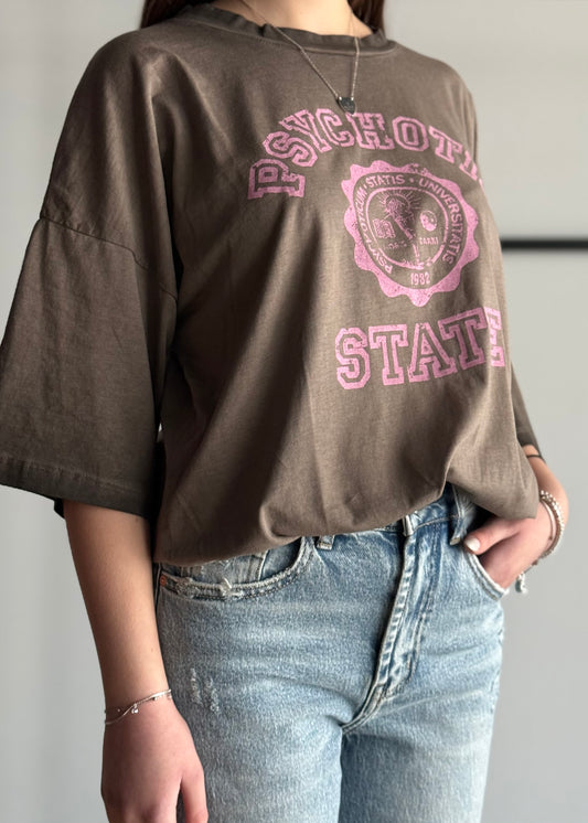 T-shirt KONTATTO con stampa vintage