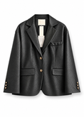 Carica l'immagine nel visualizzatore della galleria, Blazer nero texture rombi - ZAHJR
