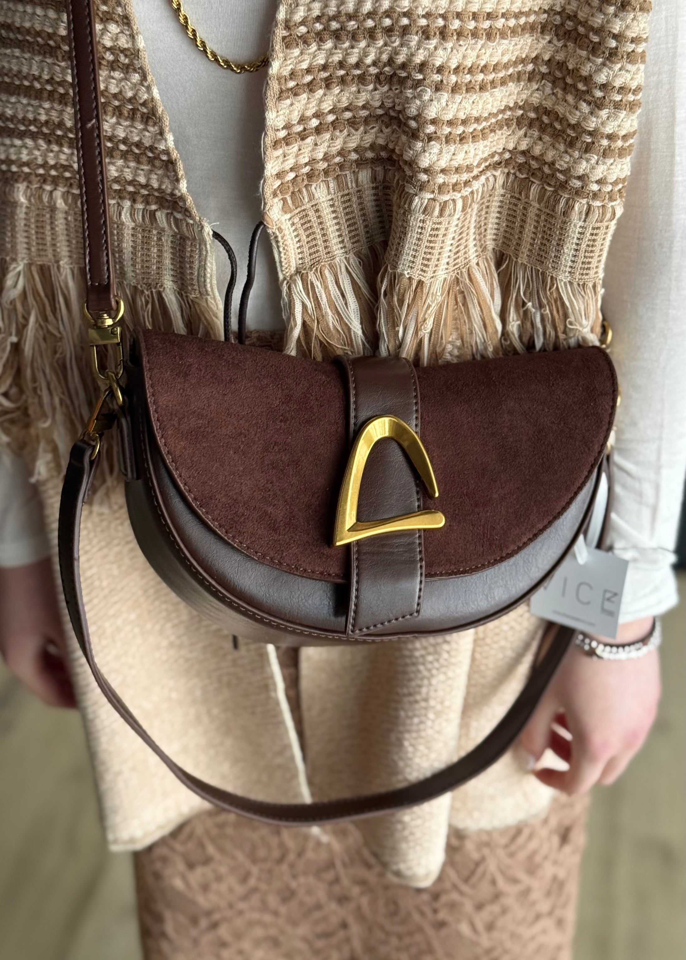 Borsa THEVICE in suede moro