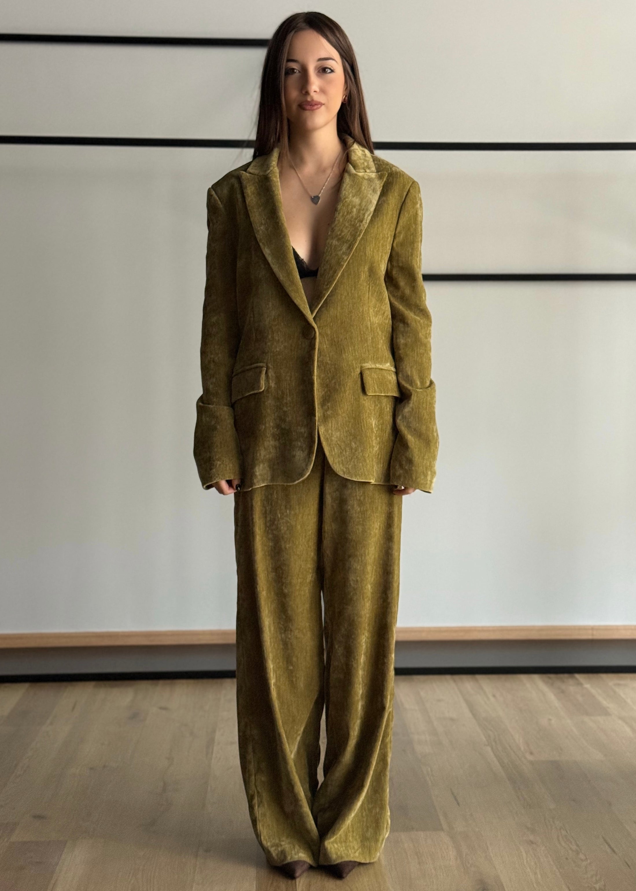 Blazer KONTATTO in velluto monopetto