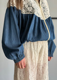 Carica l'immagine nel visualizzatore della galleria, Giacca denim KIKISIX con pizzo
