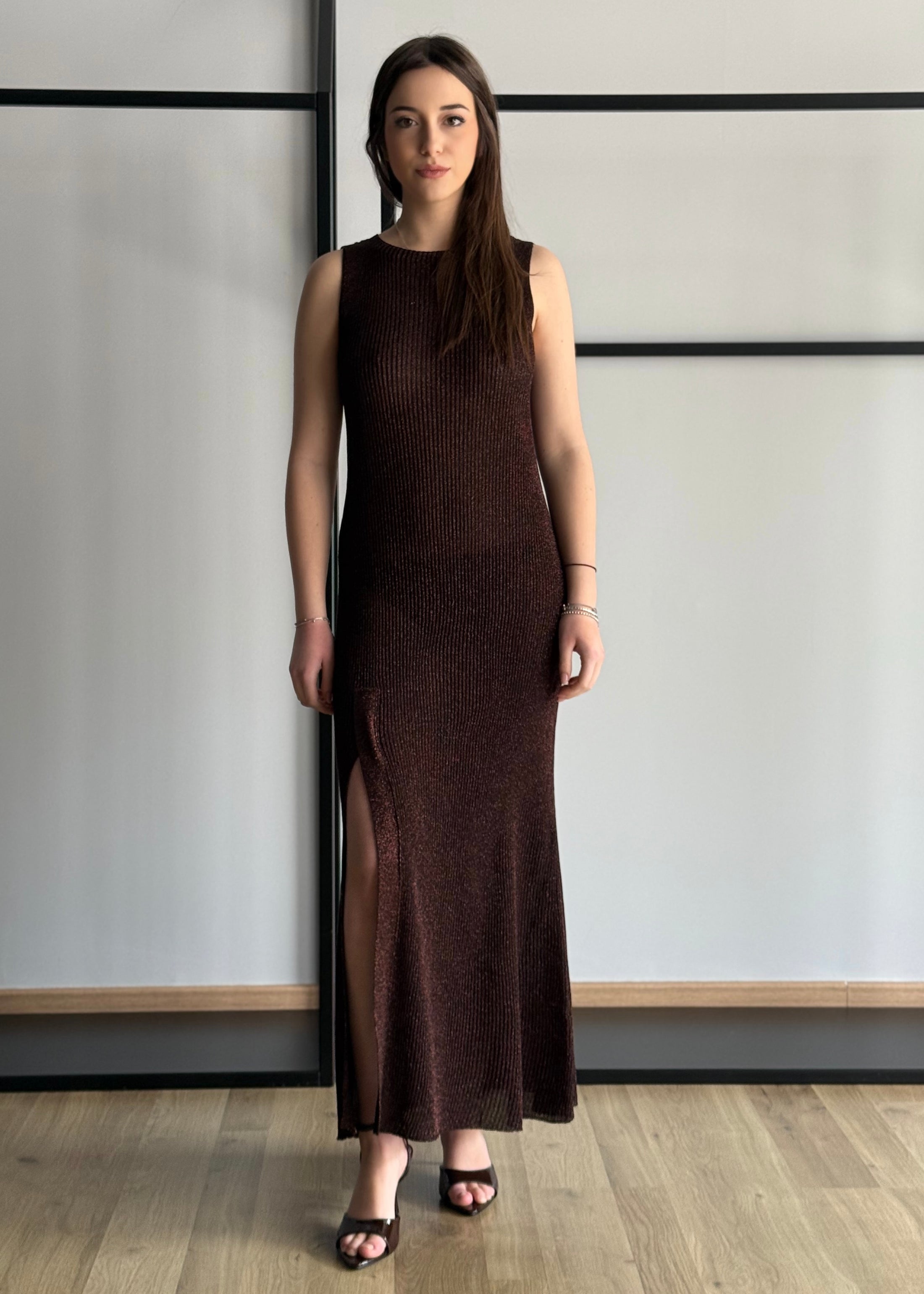 Abito KONTATTO in lurex moro