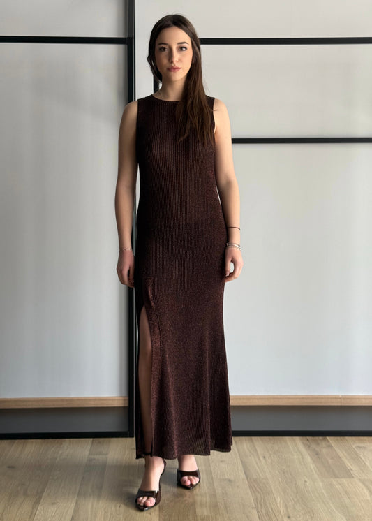 Abito KONTATTO in lurex moro
