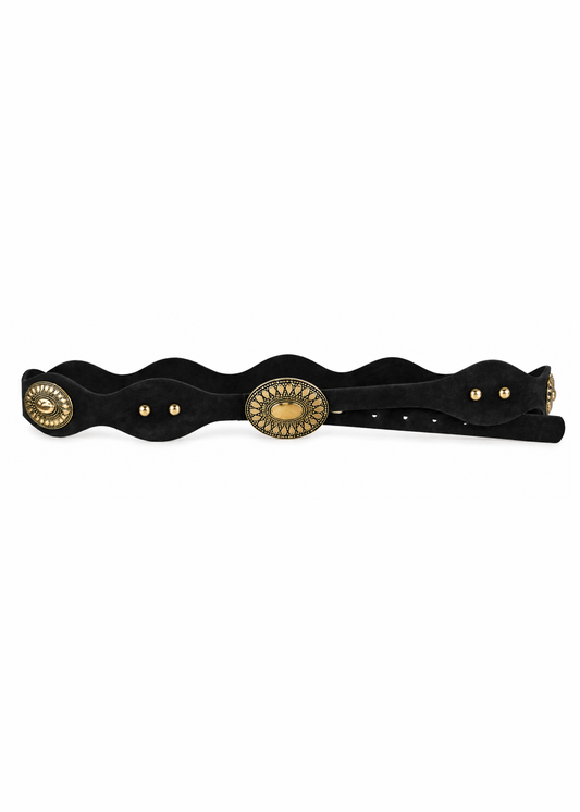 Cintura Concho Western nera