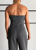 Carica l'immagine nel visualizzatore della galleria, Tuta grigia gessata bustier - KONTATTO
