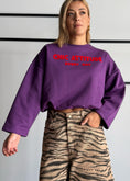 Carica l'immagine nel visualizzatore della galleria, Felpa chic attitude viola - KONTATTO
