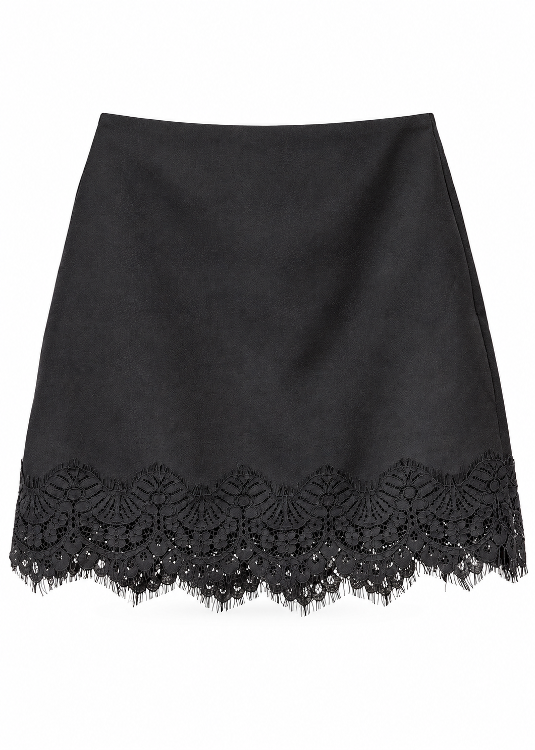 Minigonna con bordo in pizzo
