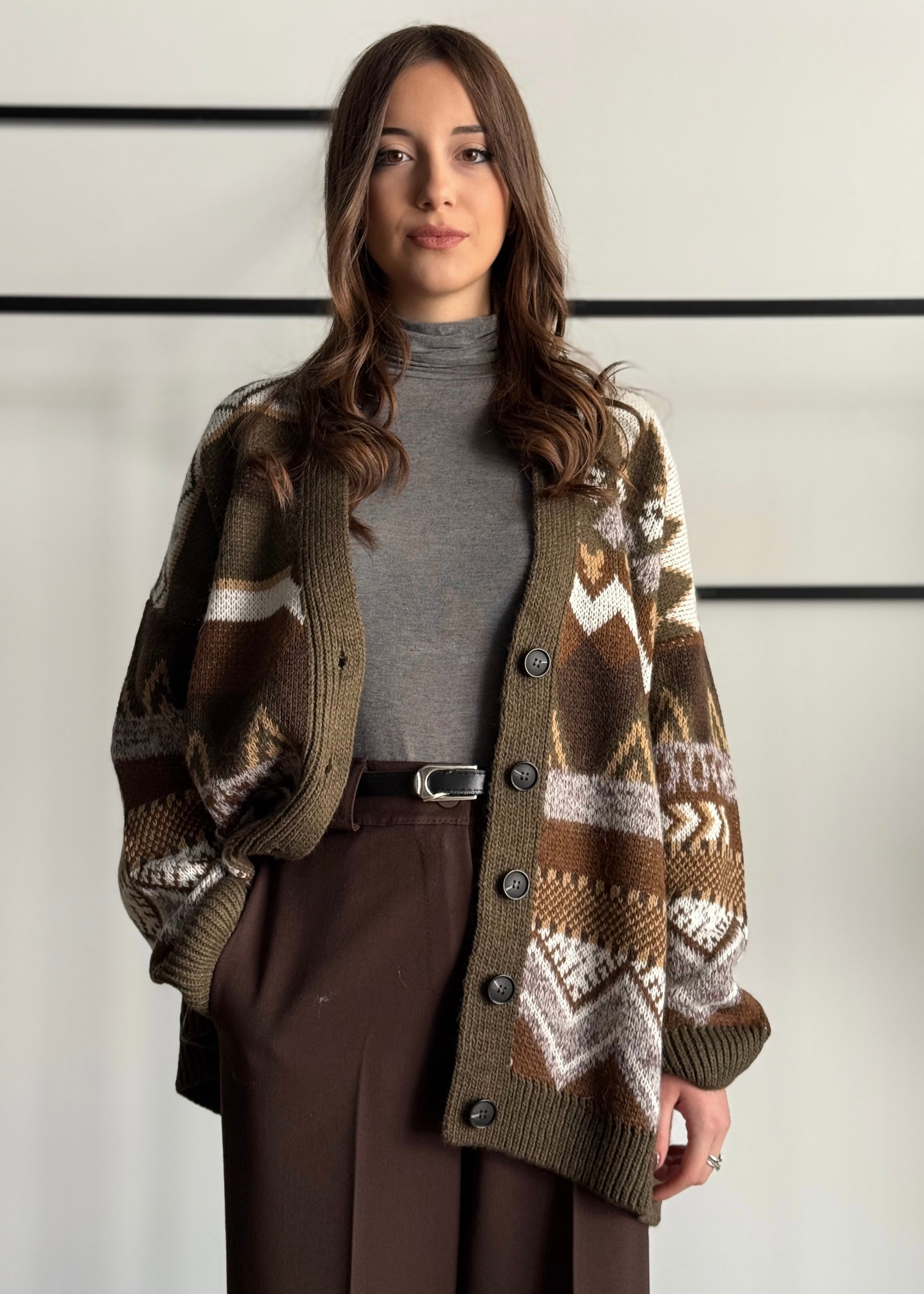 Cardigan ZAHJR jacquard oversize