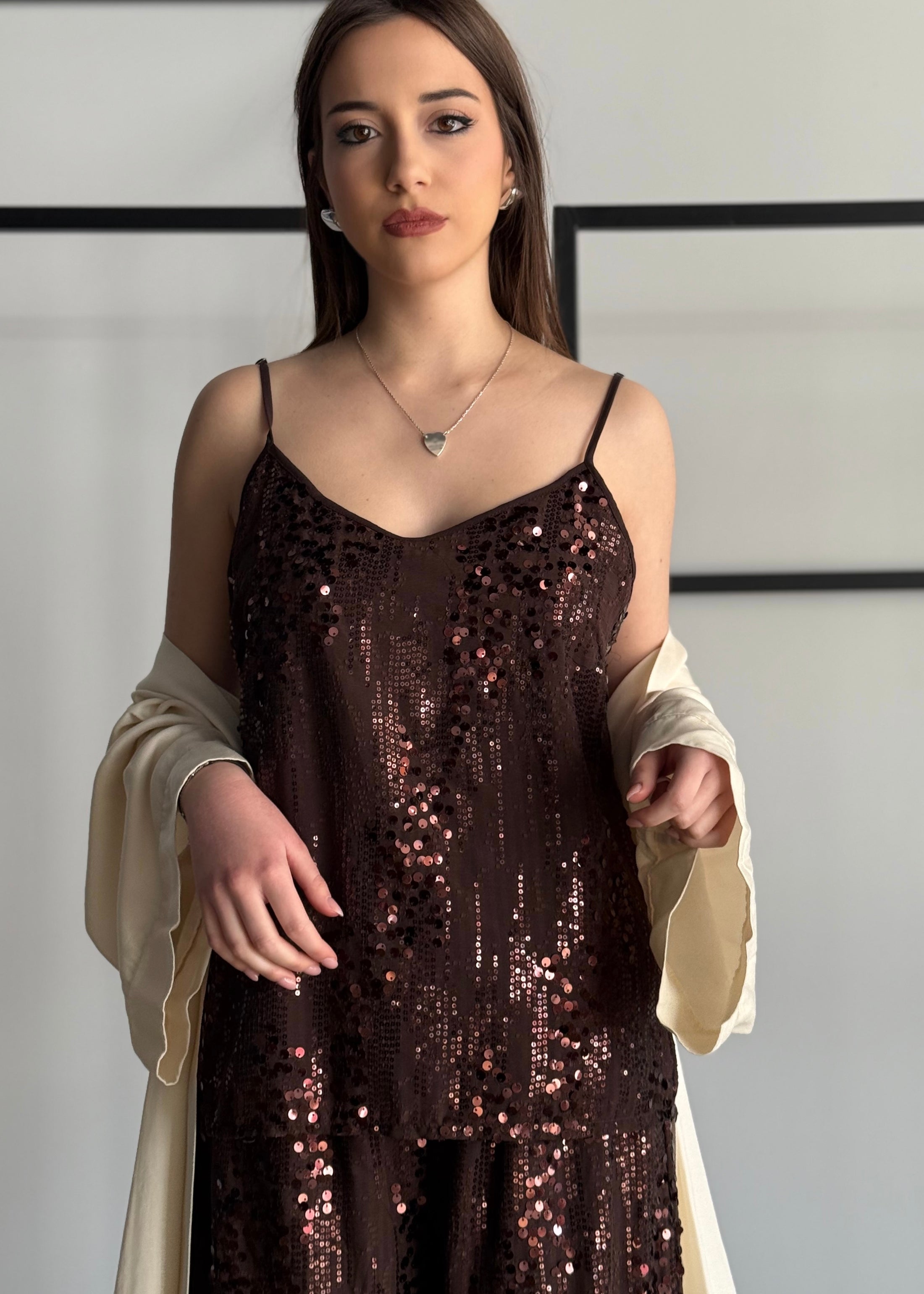 Top ZAHJR con paillettes