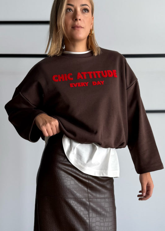 Felpa chic attitude moro - KONTATTO