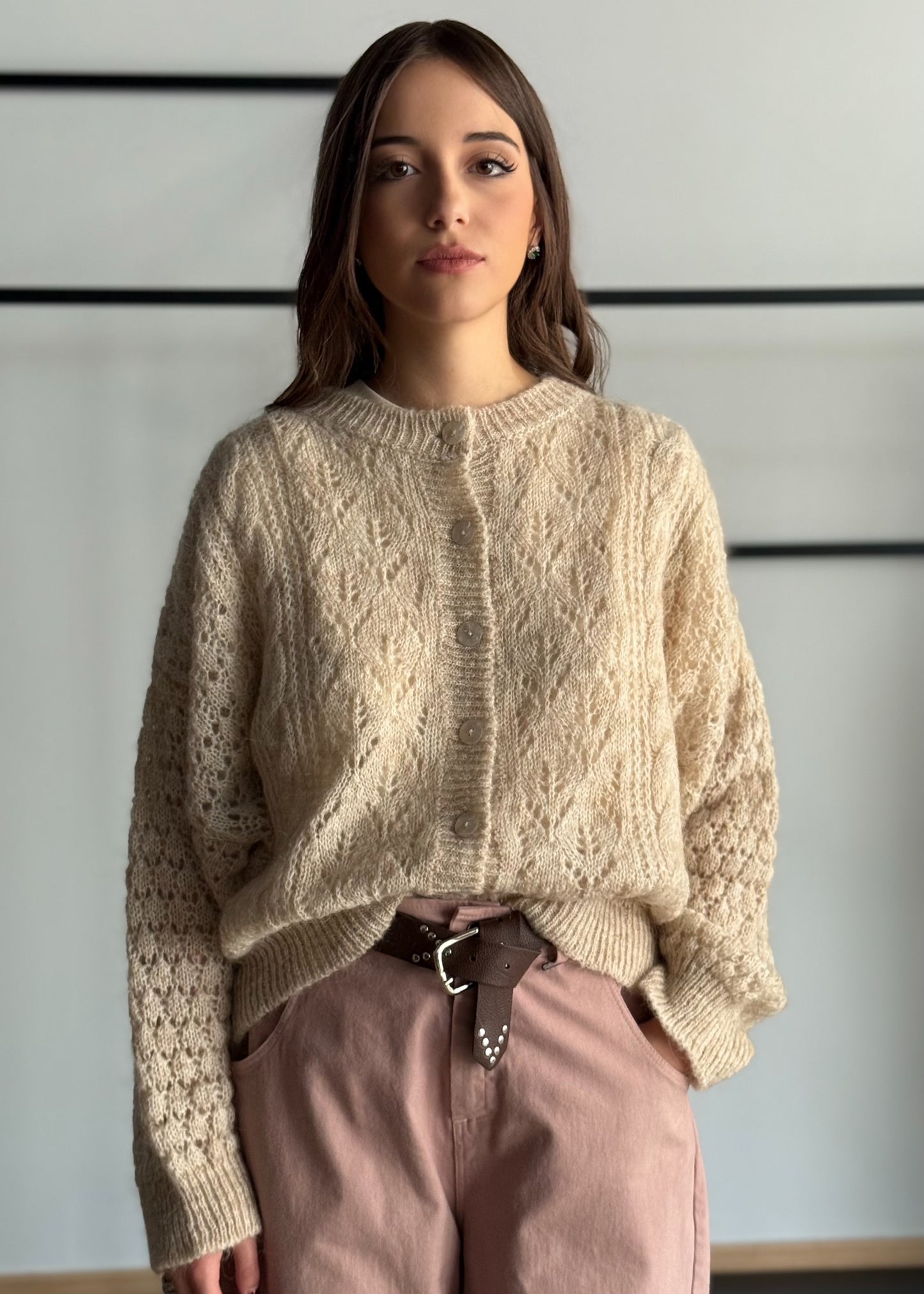 Cardigan in mohair -KONTATTO