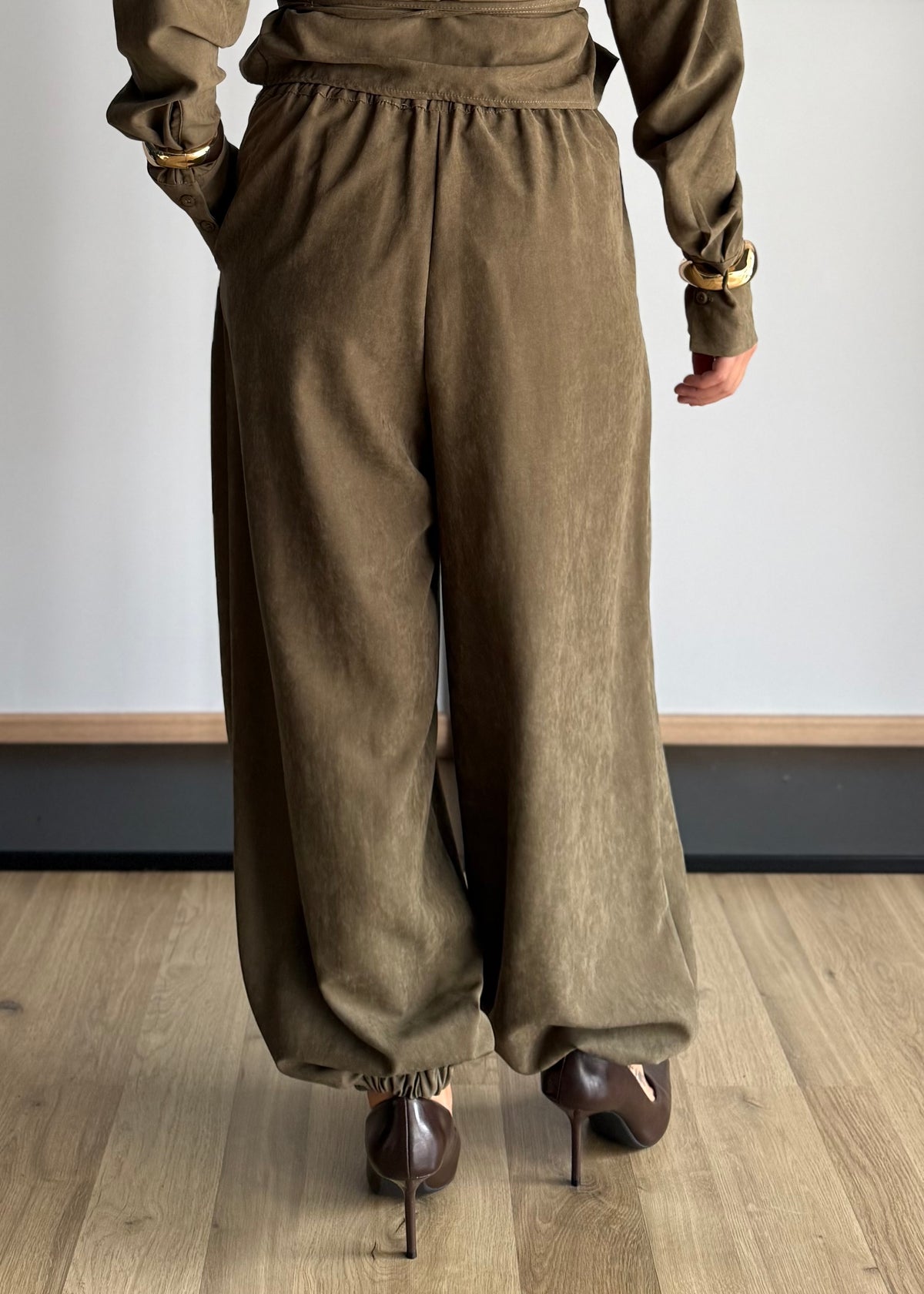 Pantalone balloon militare effetto suede - PHILIALOFT