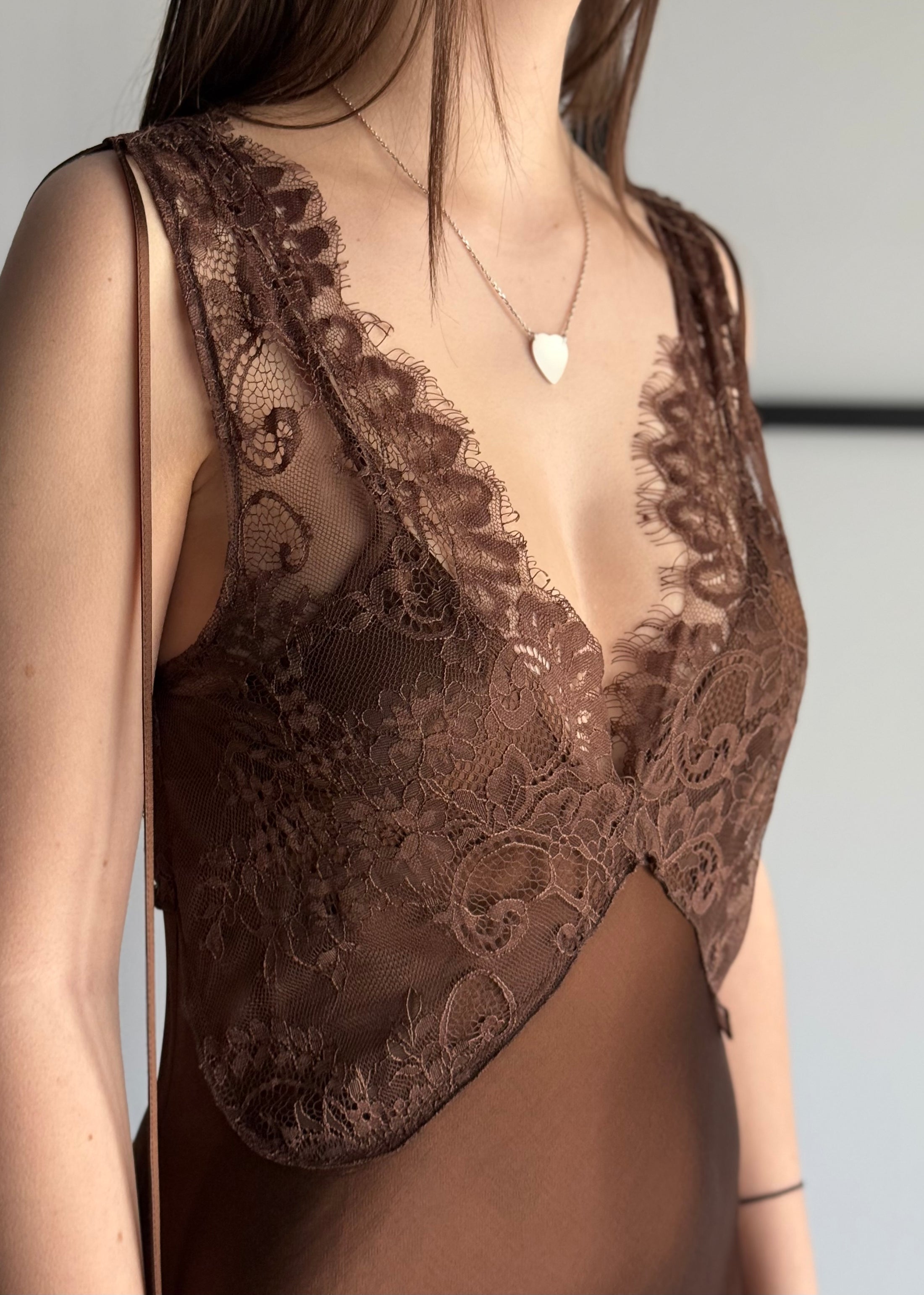 Abito lungo KONTATTO con pizzo