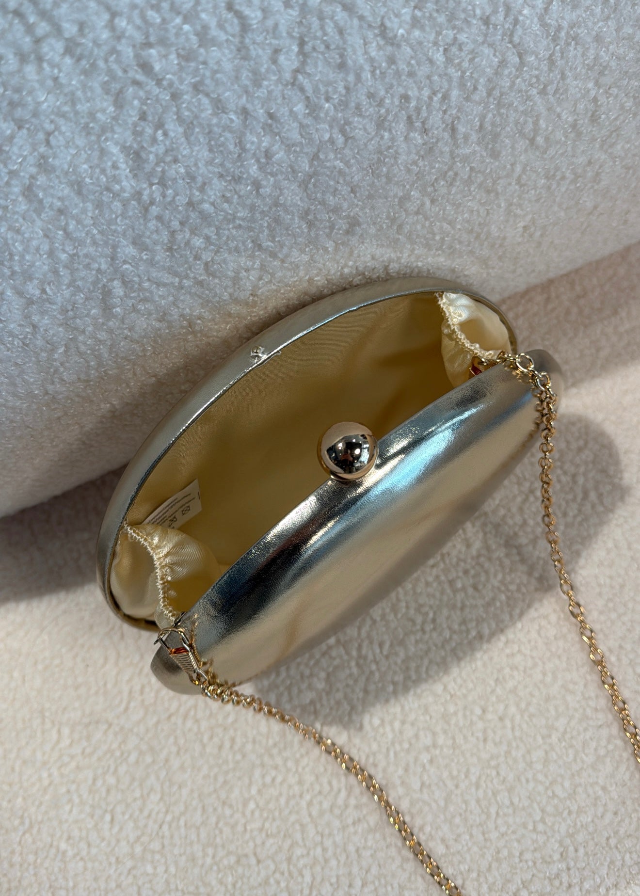 Clutch gold effetto specchio