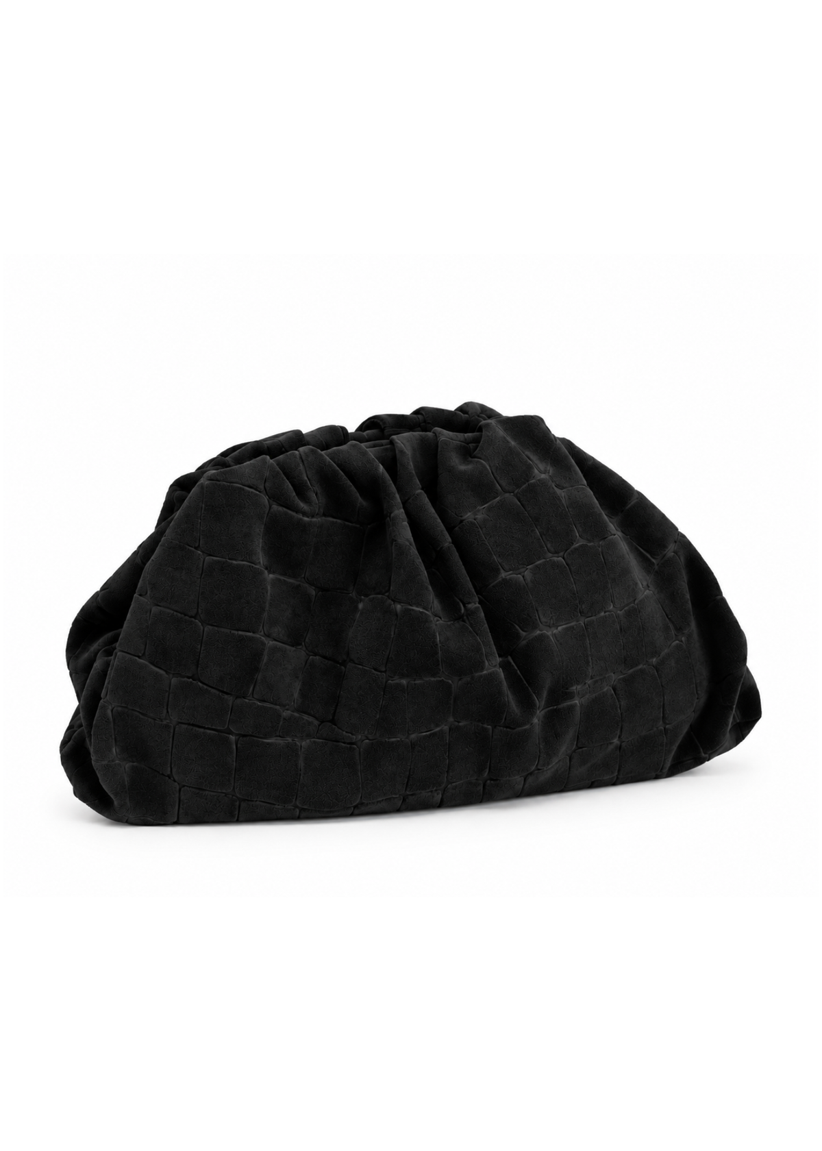Borsa pouch nera in suede