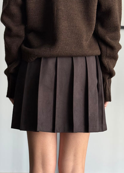 Gonna ZAHJR a pieghe in suede