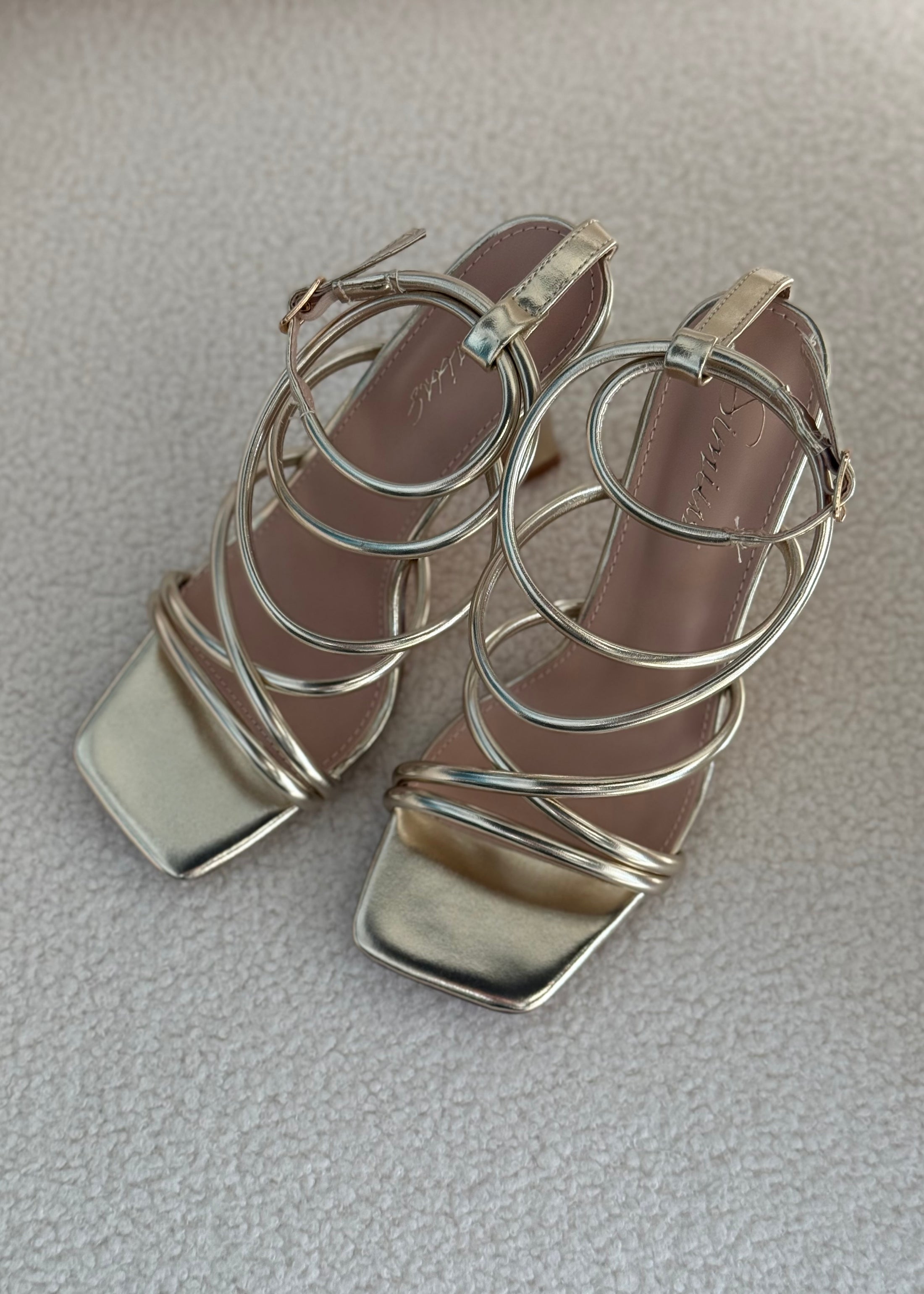 Sandali oro THEVICE con cinturini