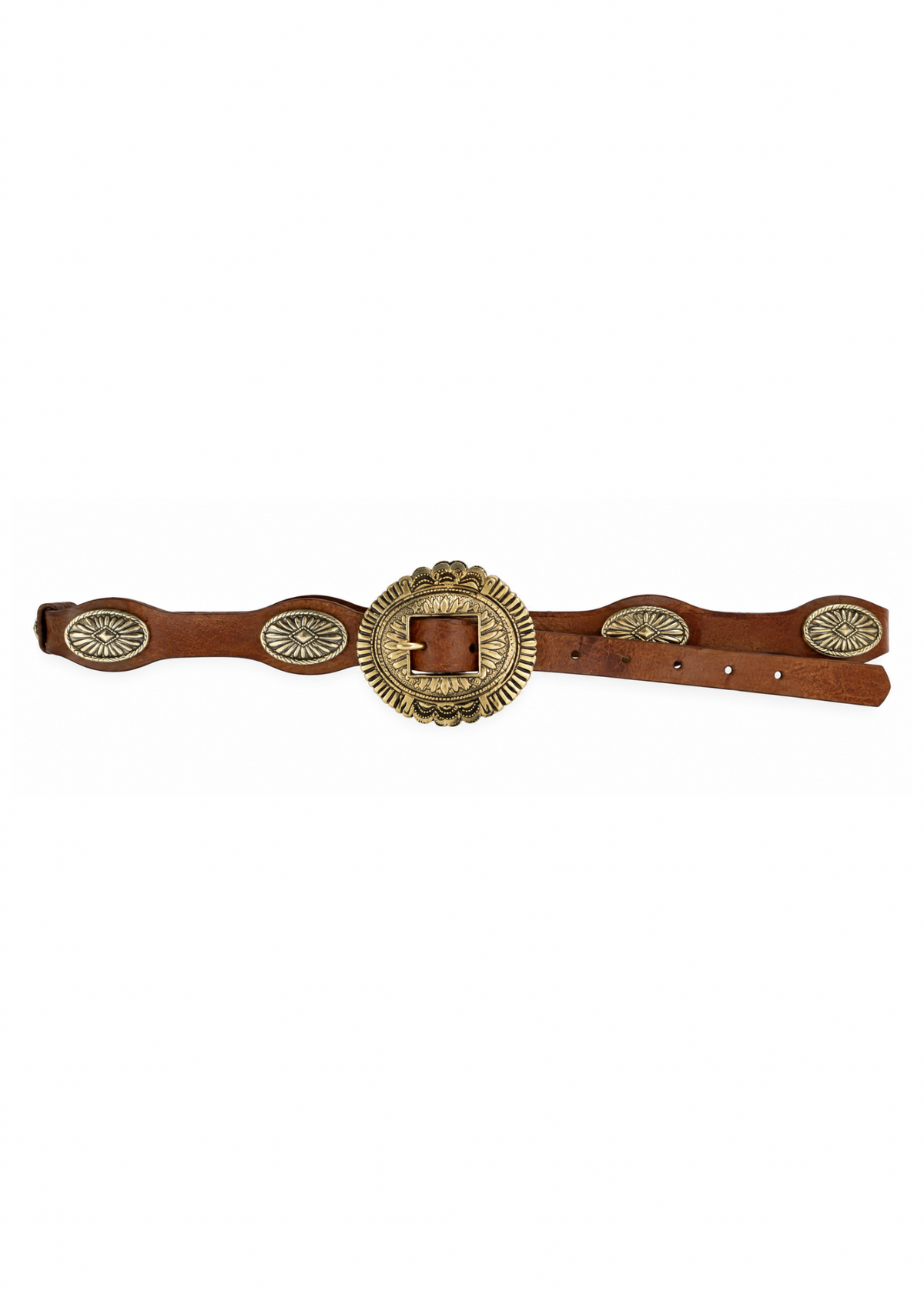 Cintura Western con Fibbia Vintage cognac