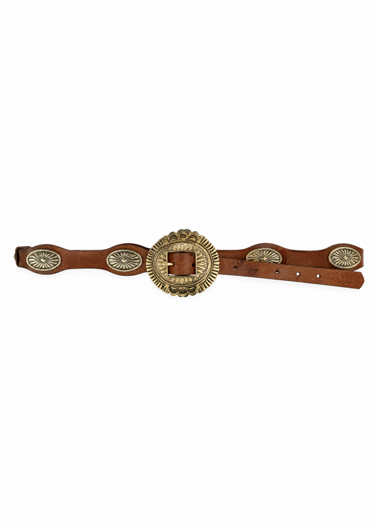 Cintura Western con Fibbia Vintage cognac