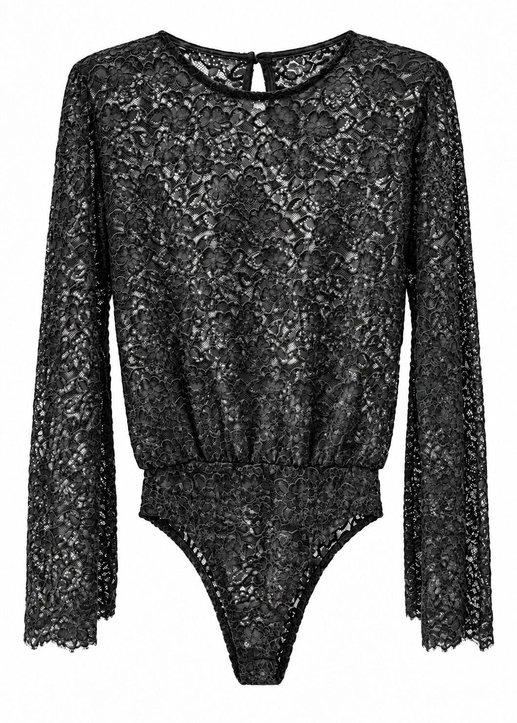Body in pizzo floreale nero - ZAHJR