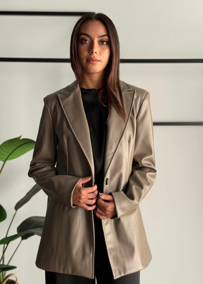 Blazer in ecopelle -KONTATTO