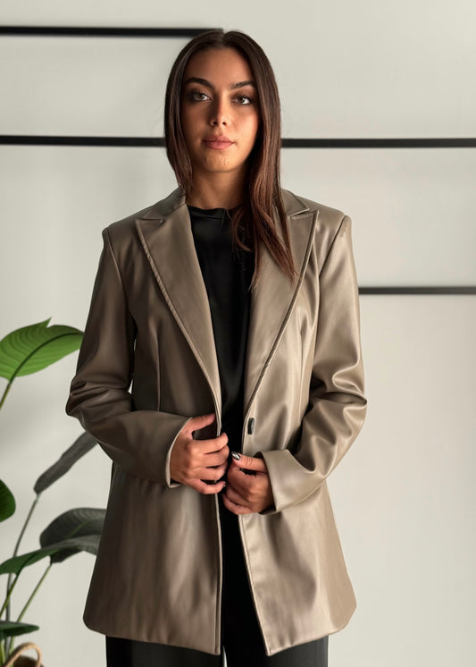 Blazer in ecopelle -KONTATTO