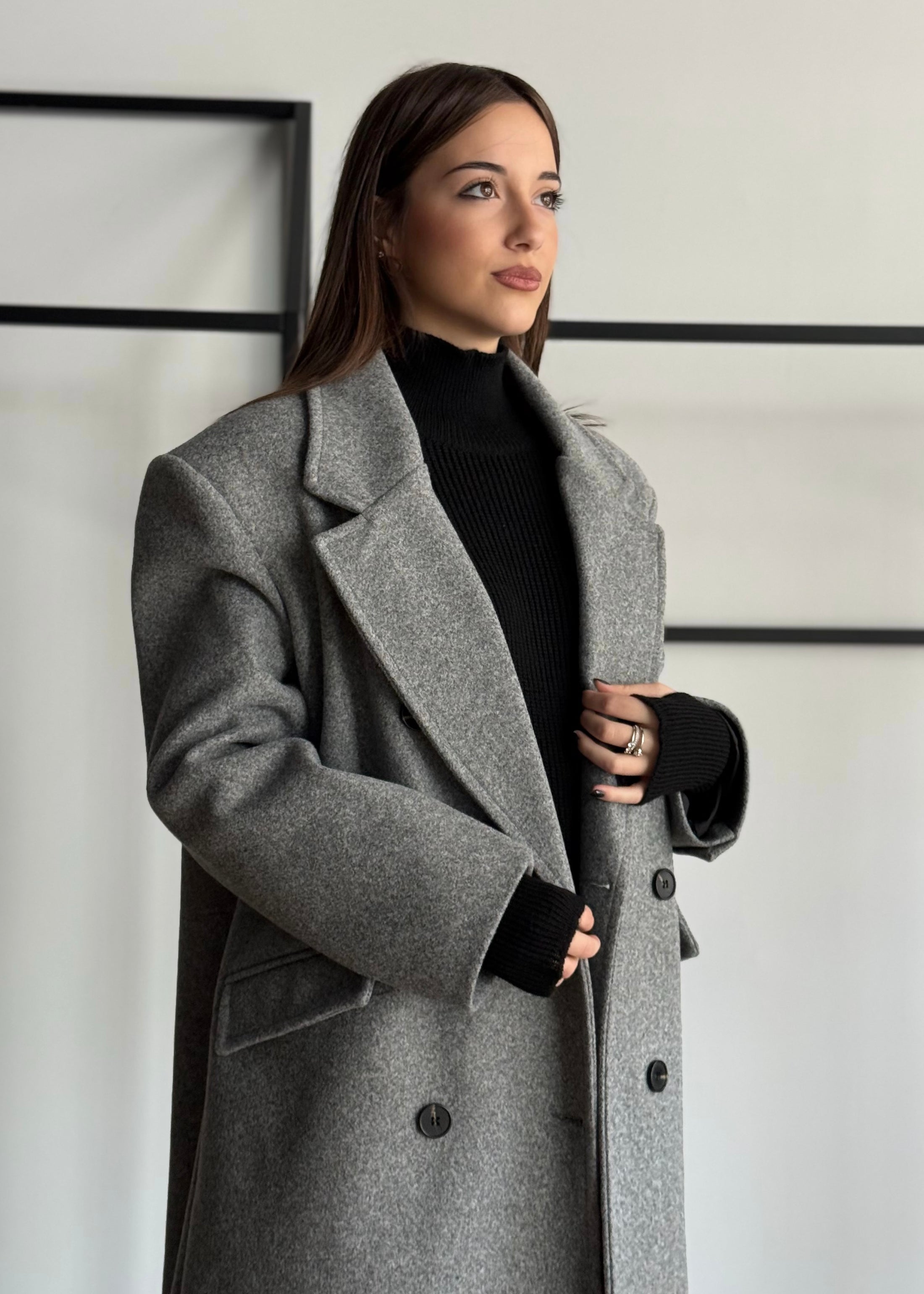 Cappotto JUSTWEST doppiopetto oversize