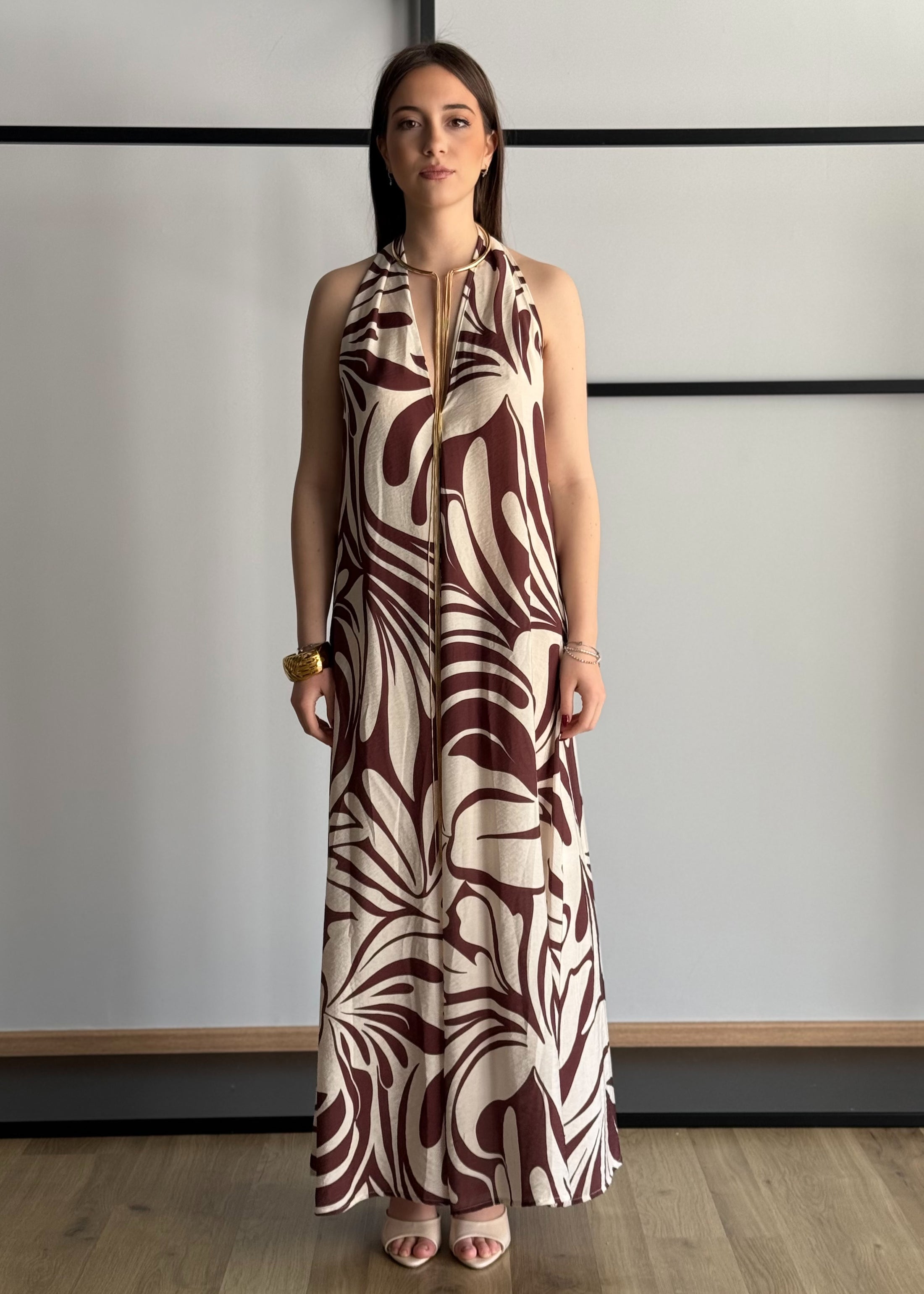 Abito lungo KIKISIX con scollo halter