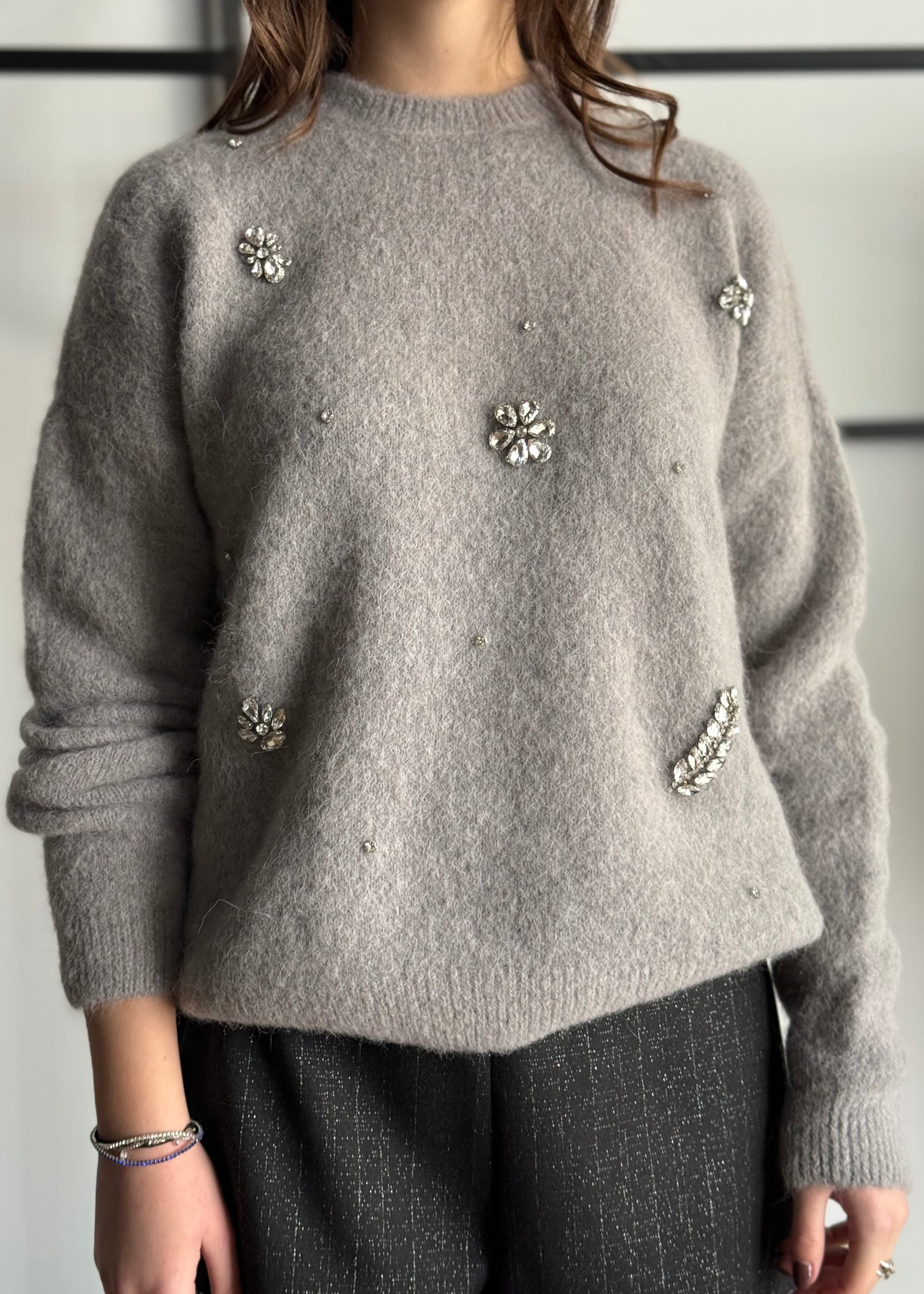 Maglia ZAHJR con applicazioni gioiello