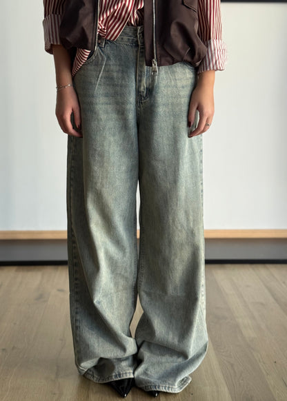 Jeans wide leg chiaro