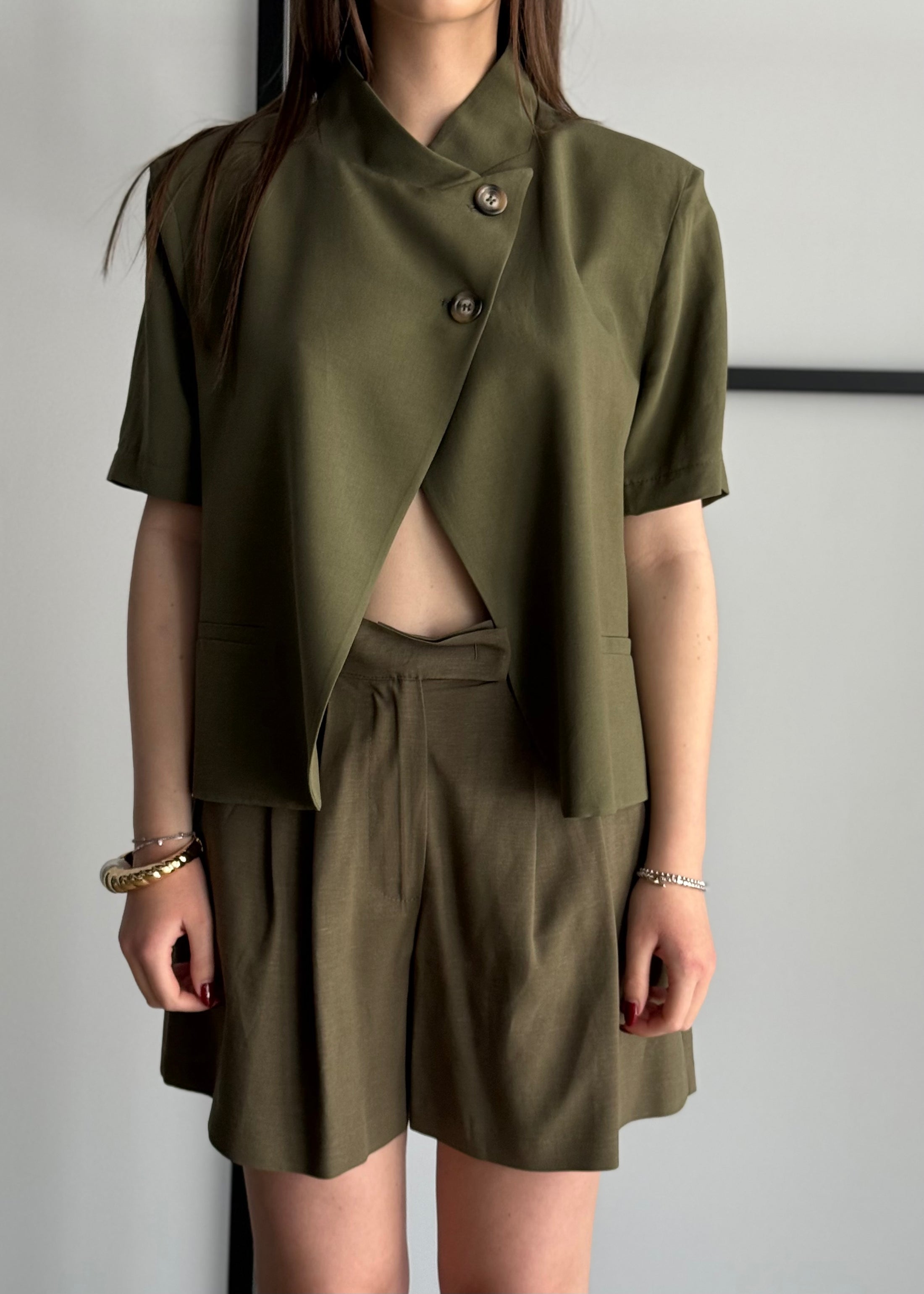 Giacca ZAHJR asimmetrica militare