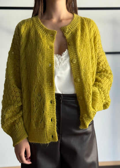 Cardigan in mohair -KONTATTO