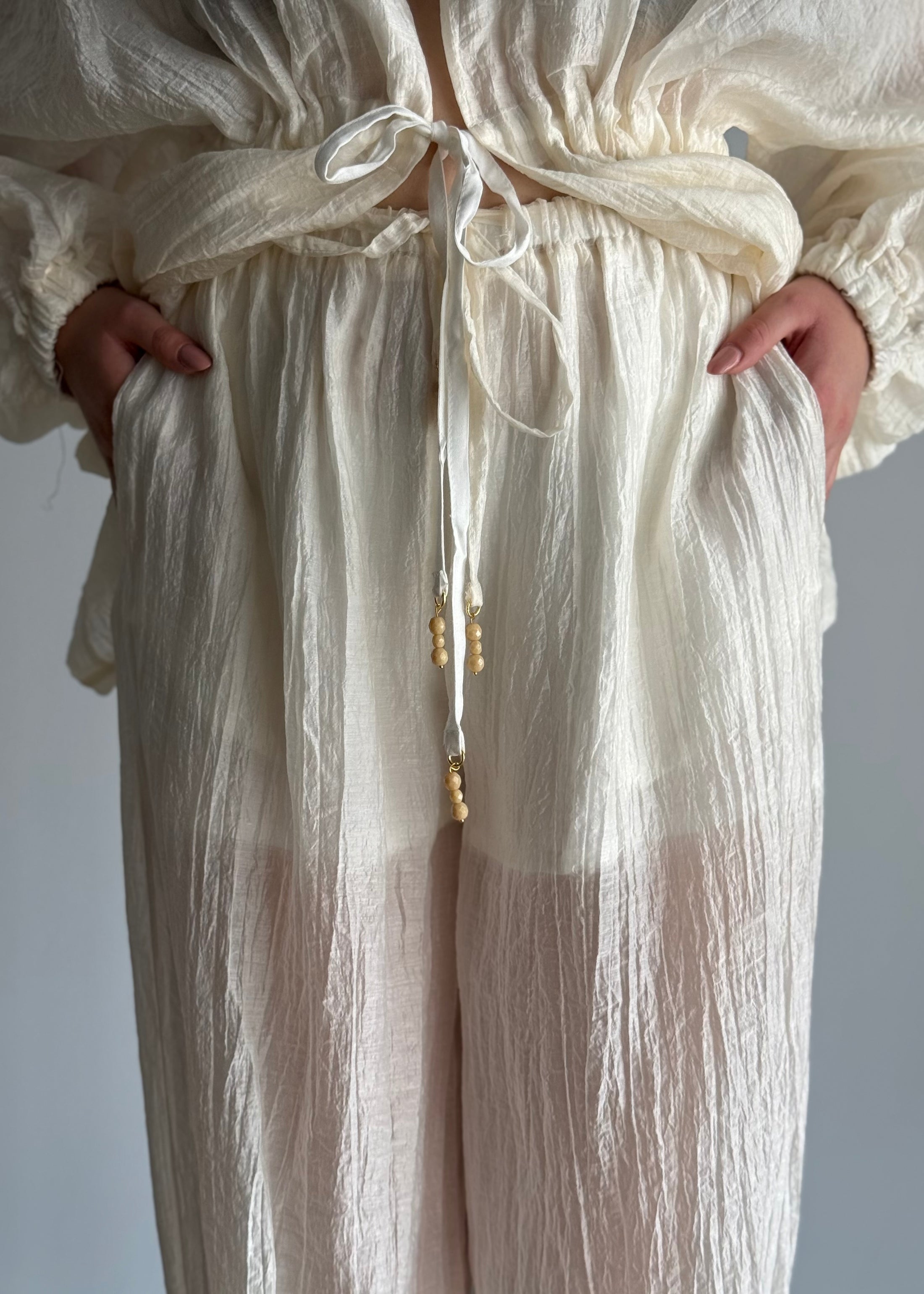 Pantalone PHILIALOFT balloon panna leggero