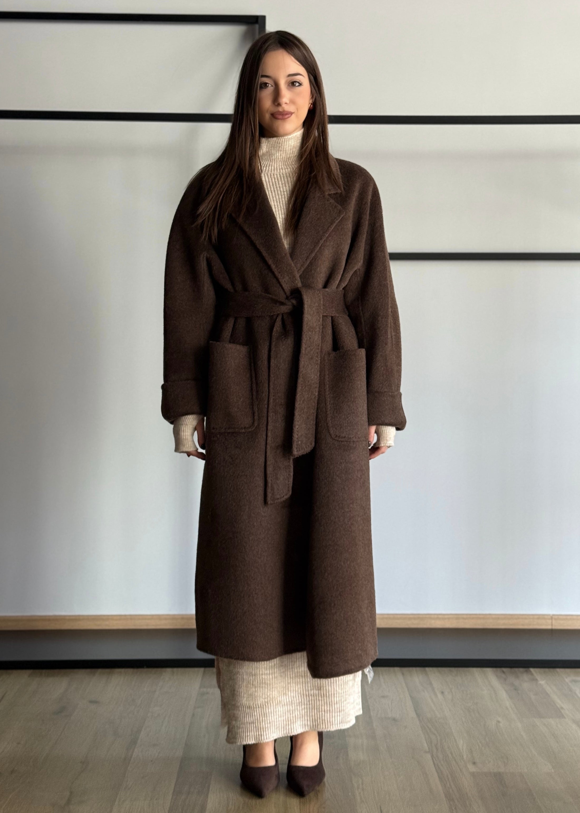 Cappotto E-WOMAN con cintura