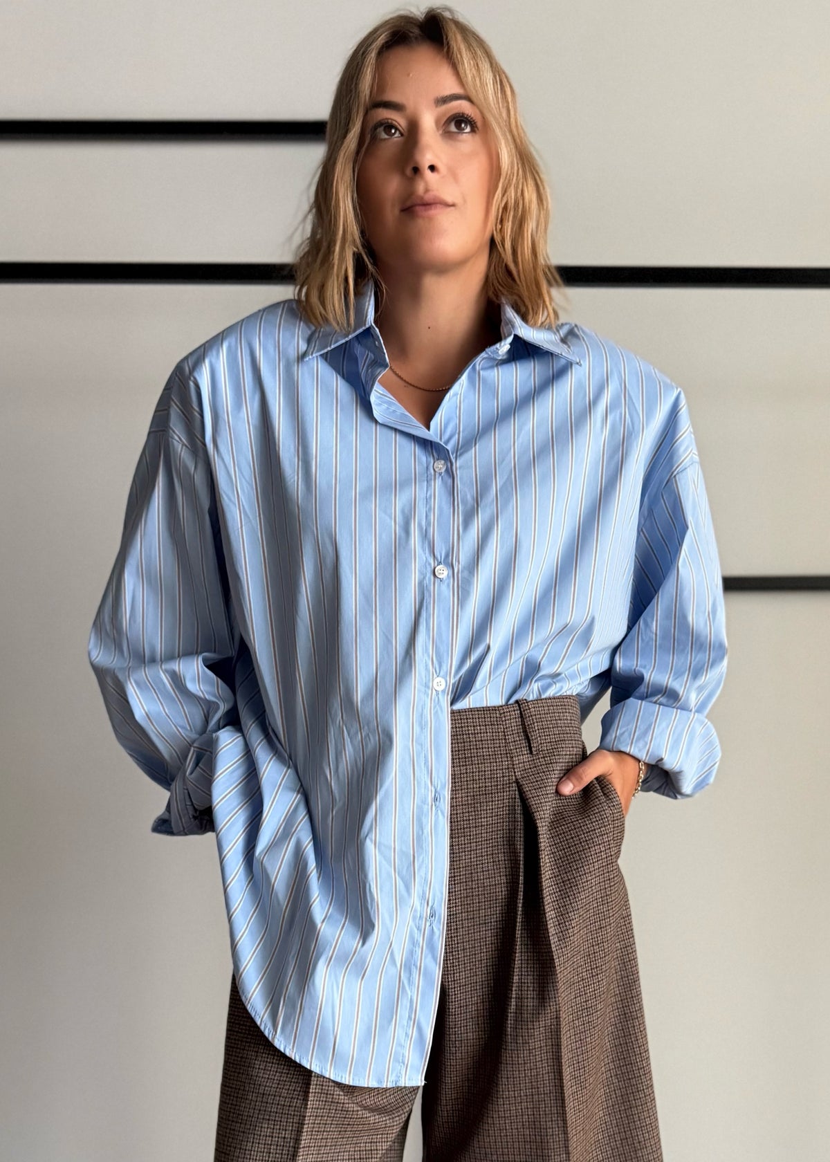 Camicia oversize a righe