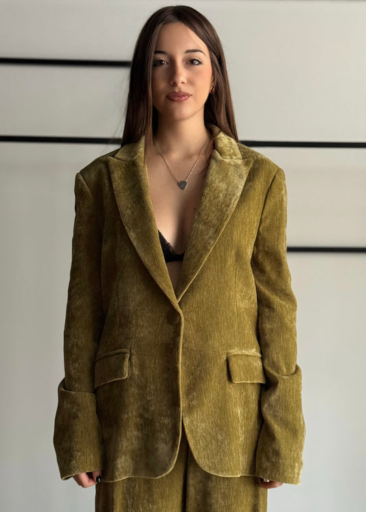 Blazer KONTATTO in velluto monopetto