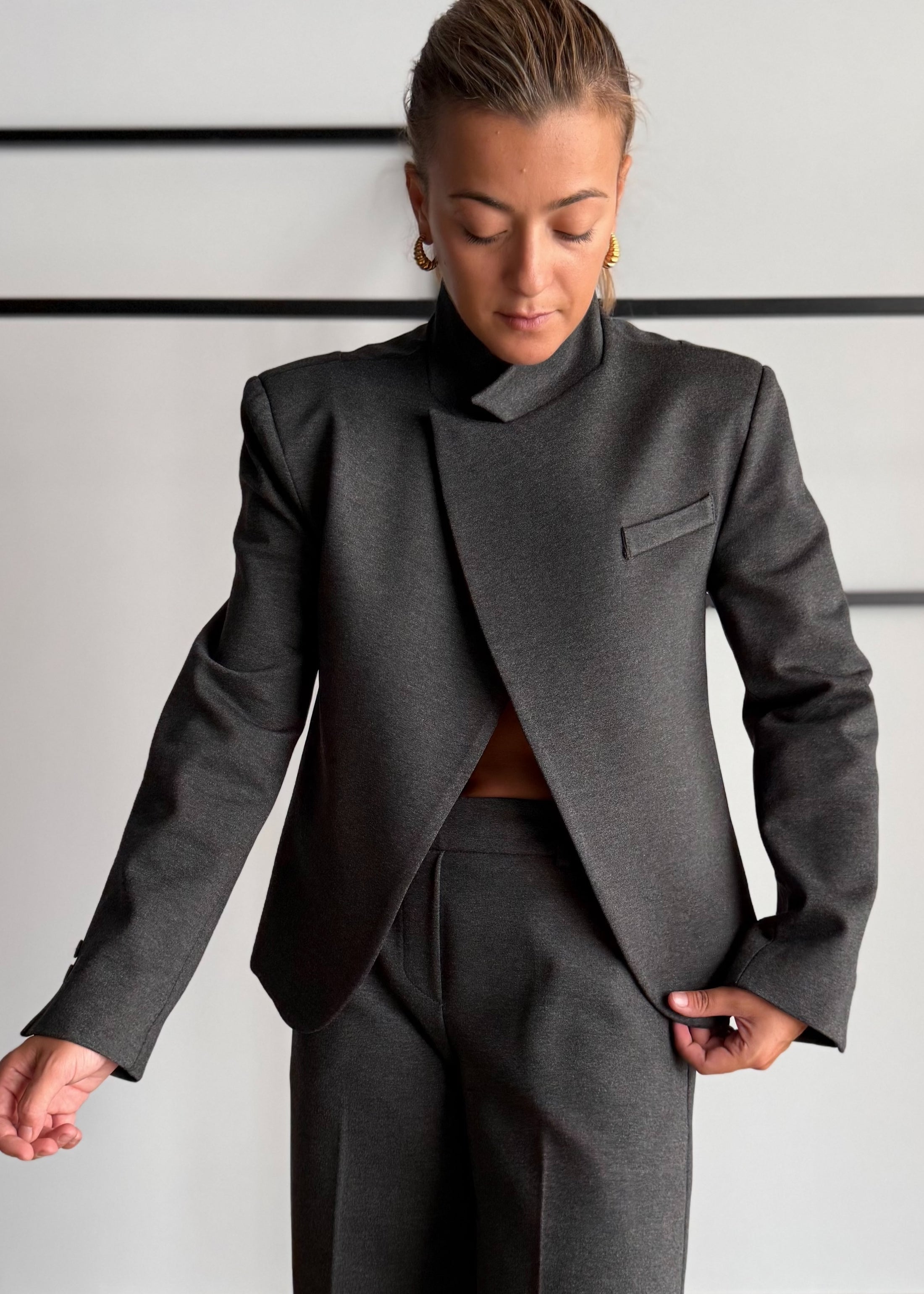 Blazer grigio asimmetrico - PHILIALOFT