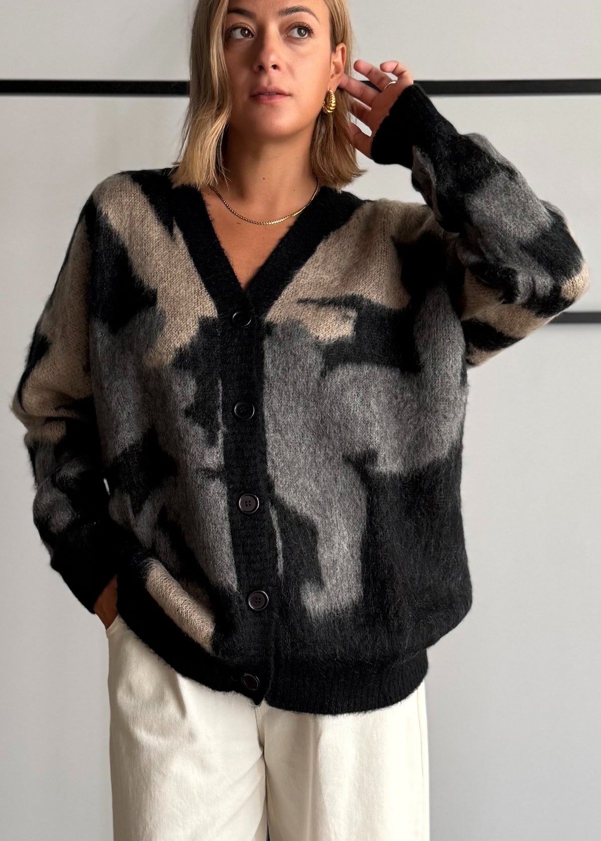Cardigan fantasia camouflage - KONTATTO