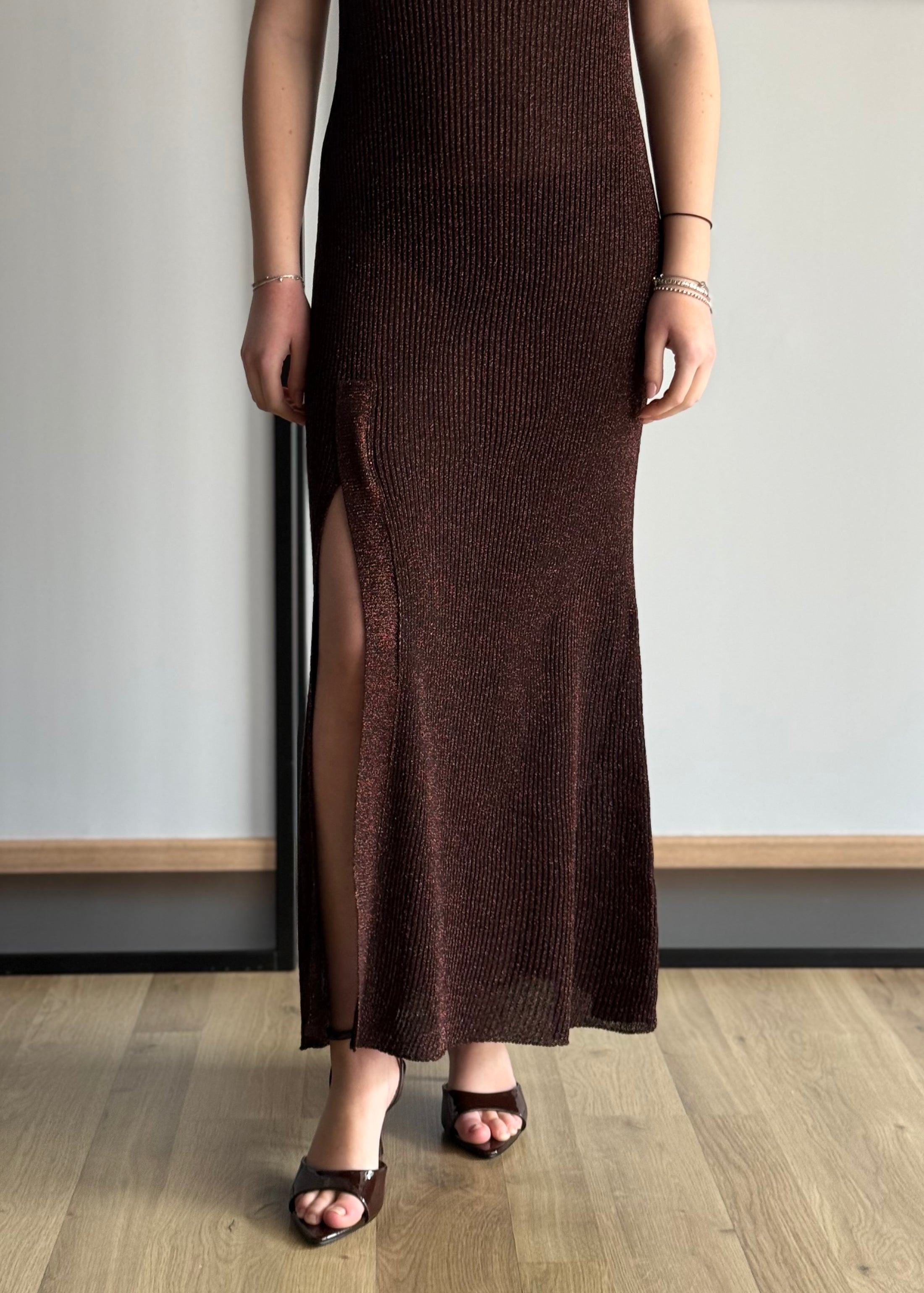 Abito KONTATTO in lurex moro