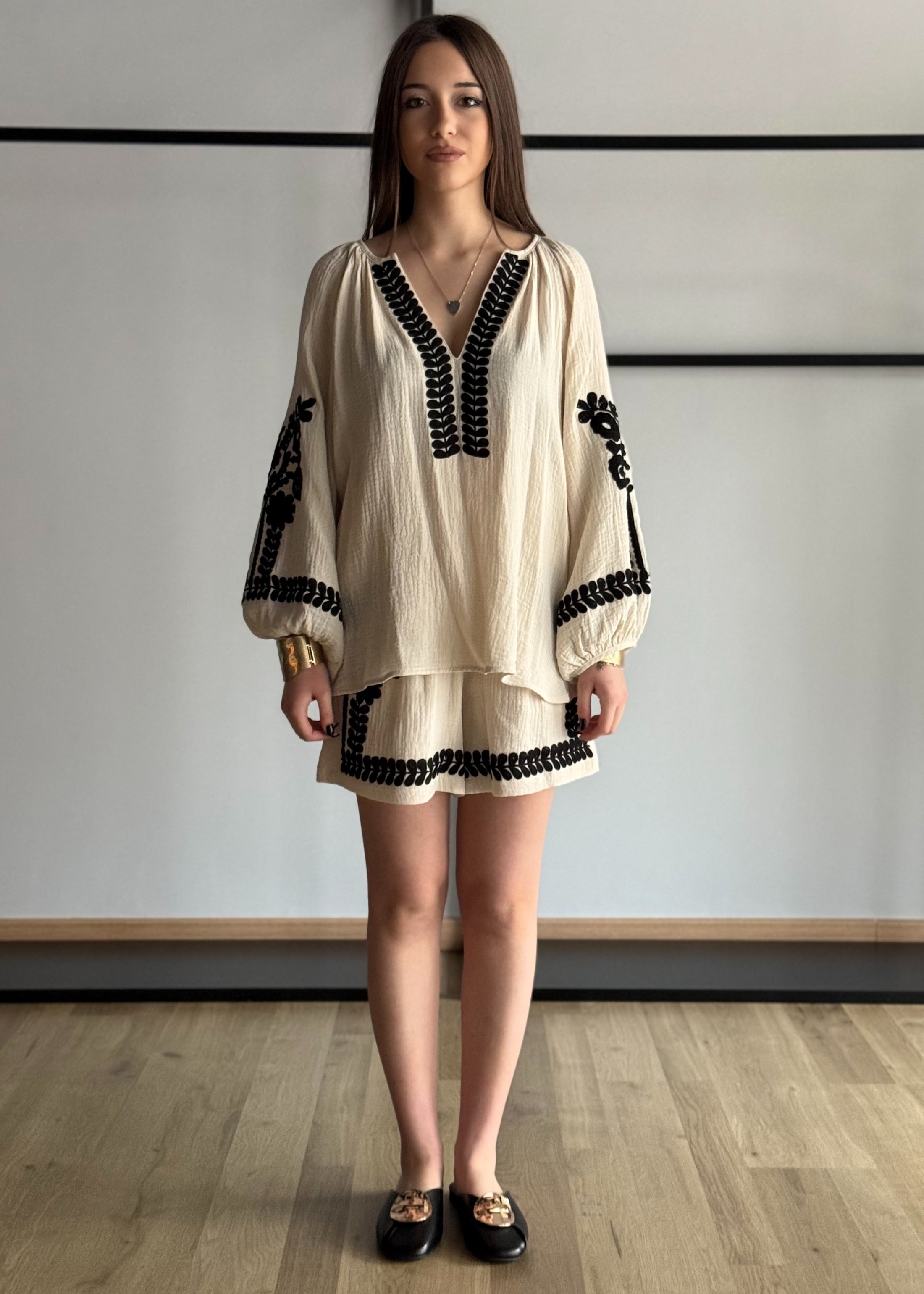 Blusa PHILIALOFT ricamata