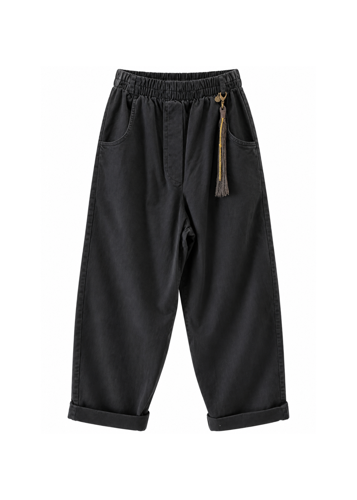 Pantalone nero relax con charm - PHILIALOFT