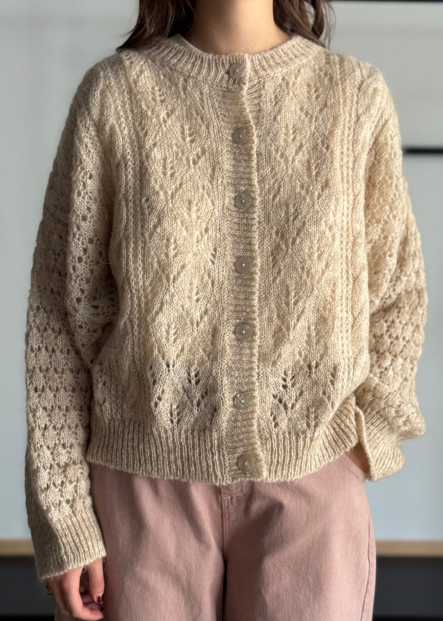 Cardigan in mohair -KONTATTO