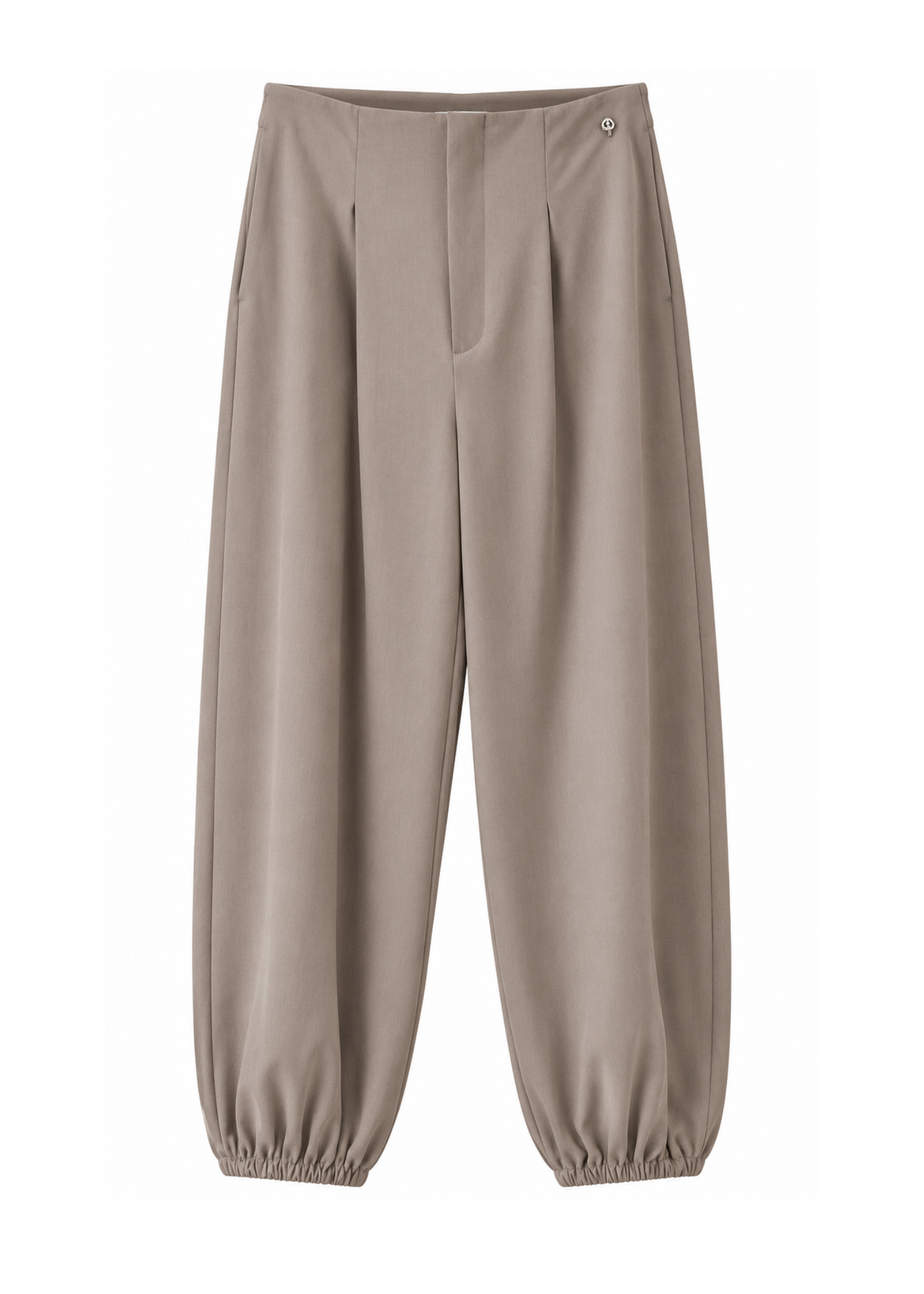 Pantalone tortora balloon con fondo elasticizzato - PHILIALOFT