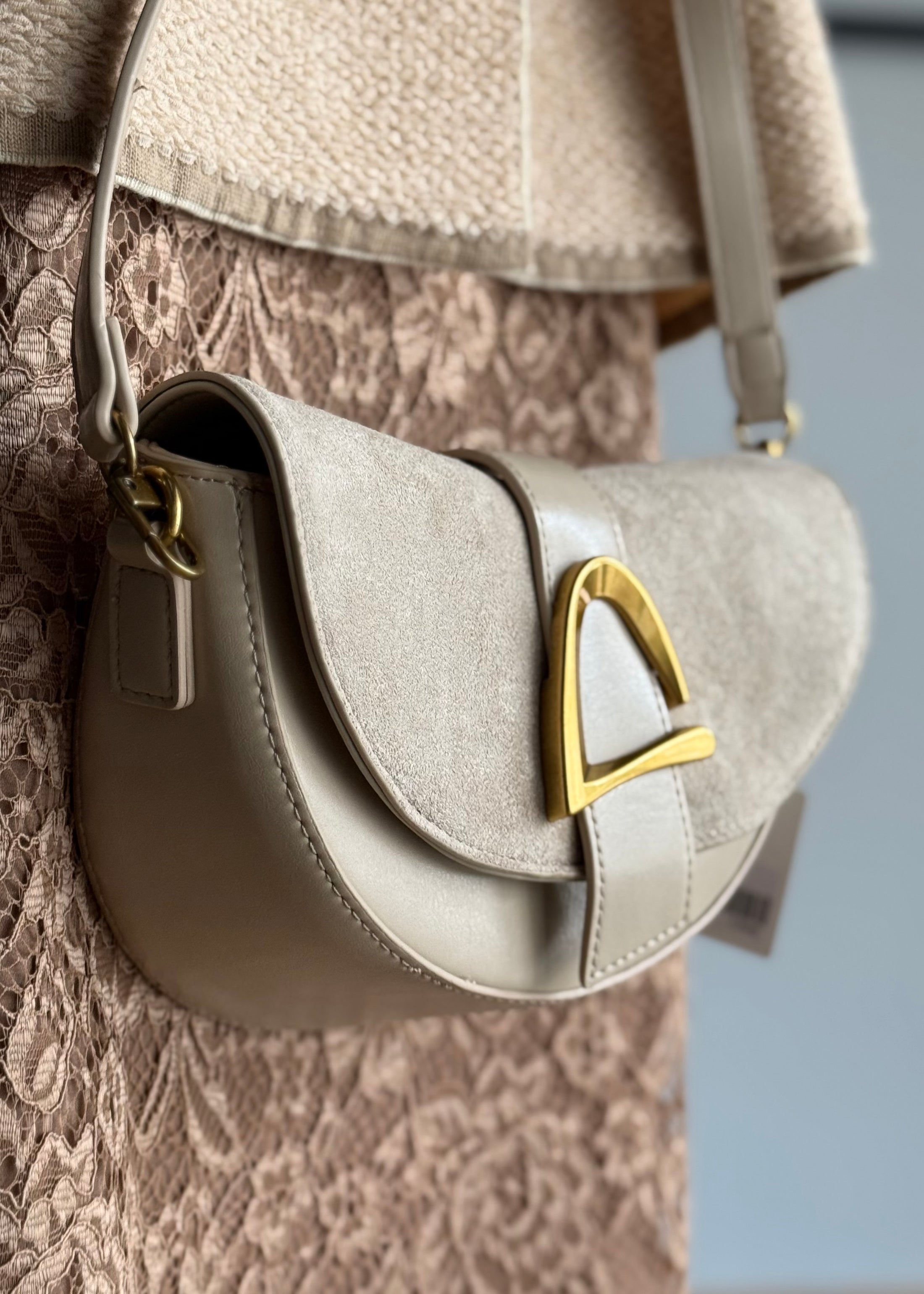 Borsa THEVICE in suede avorio