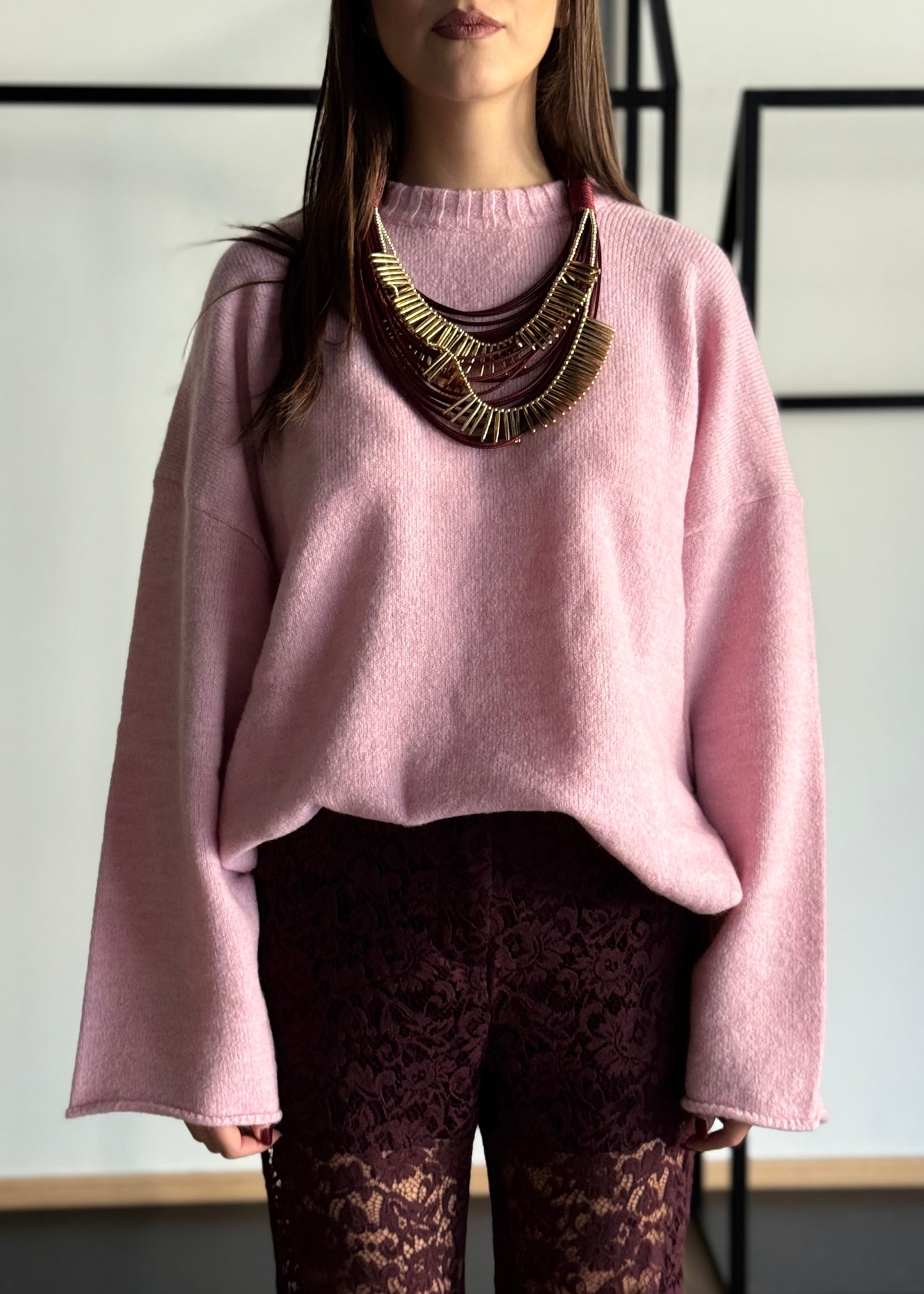 Maglia over in misto lana -KONTATTO