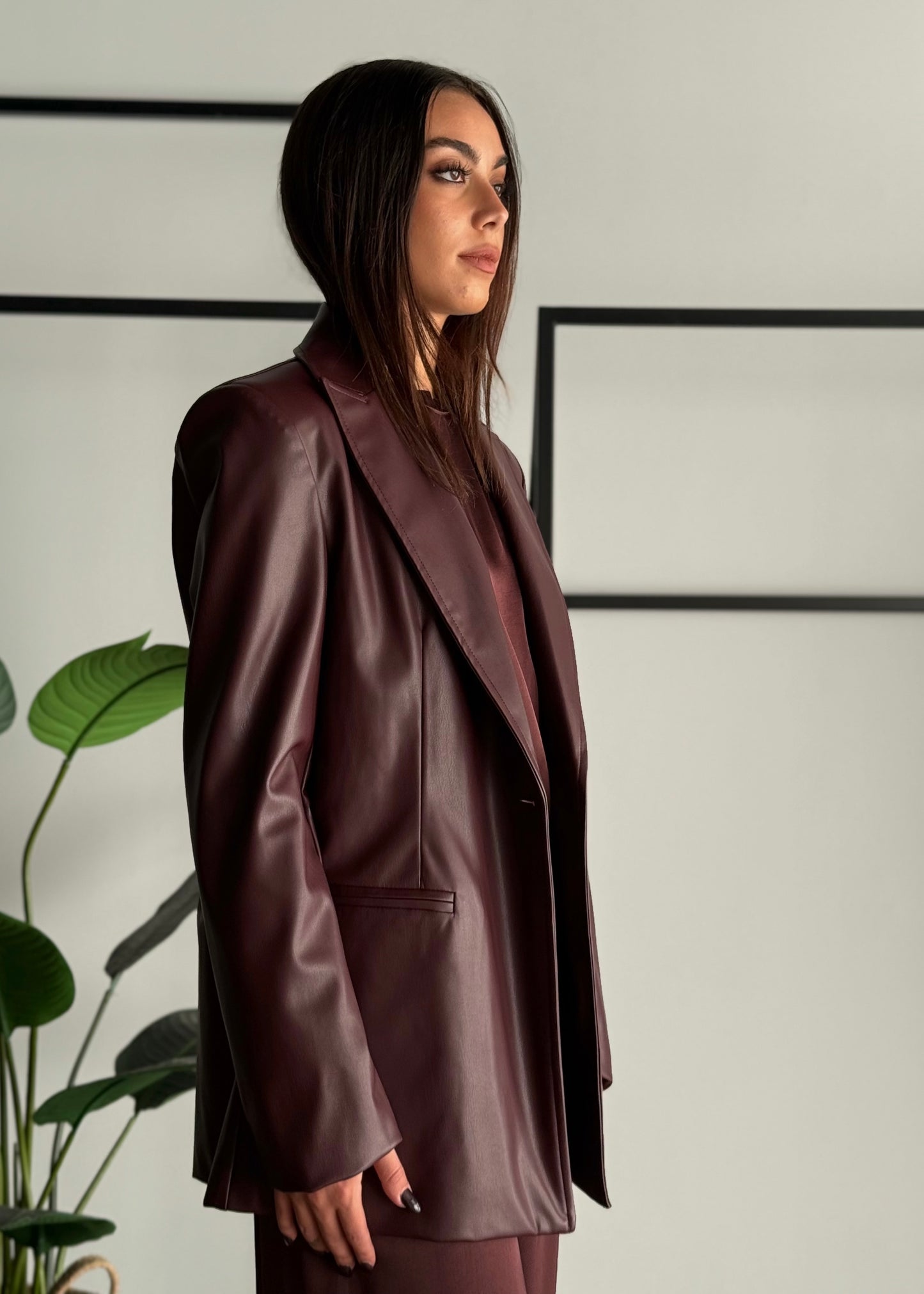 Blazer in ecopelle -KONTATTO