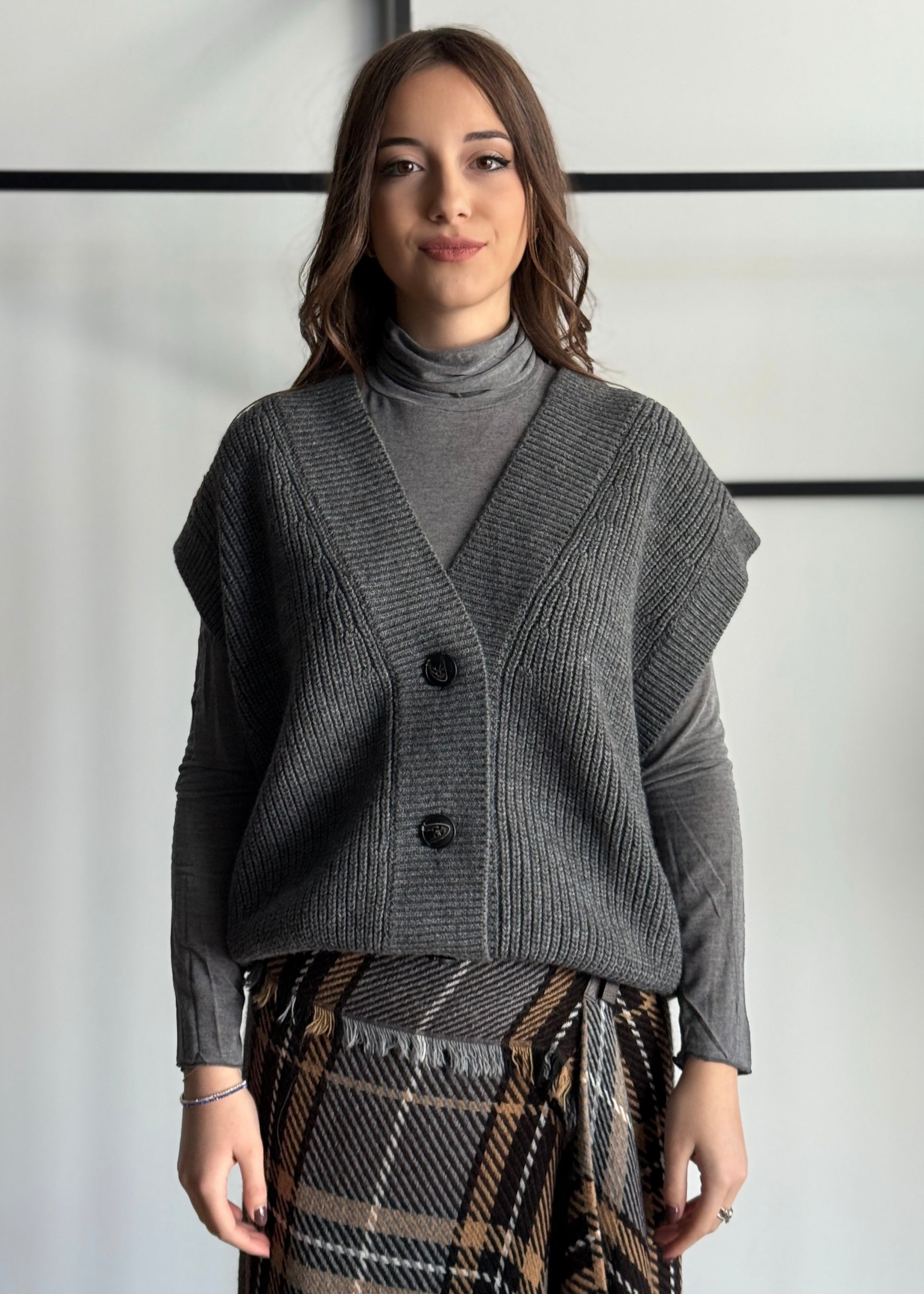 Gilet LUMINA in maglia a costine
